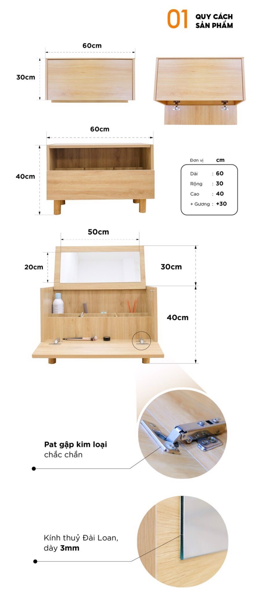 bàn trang điểm aimee dressingtable