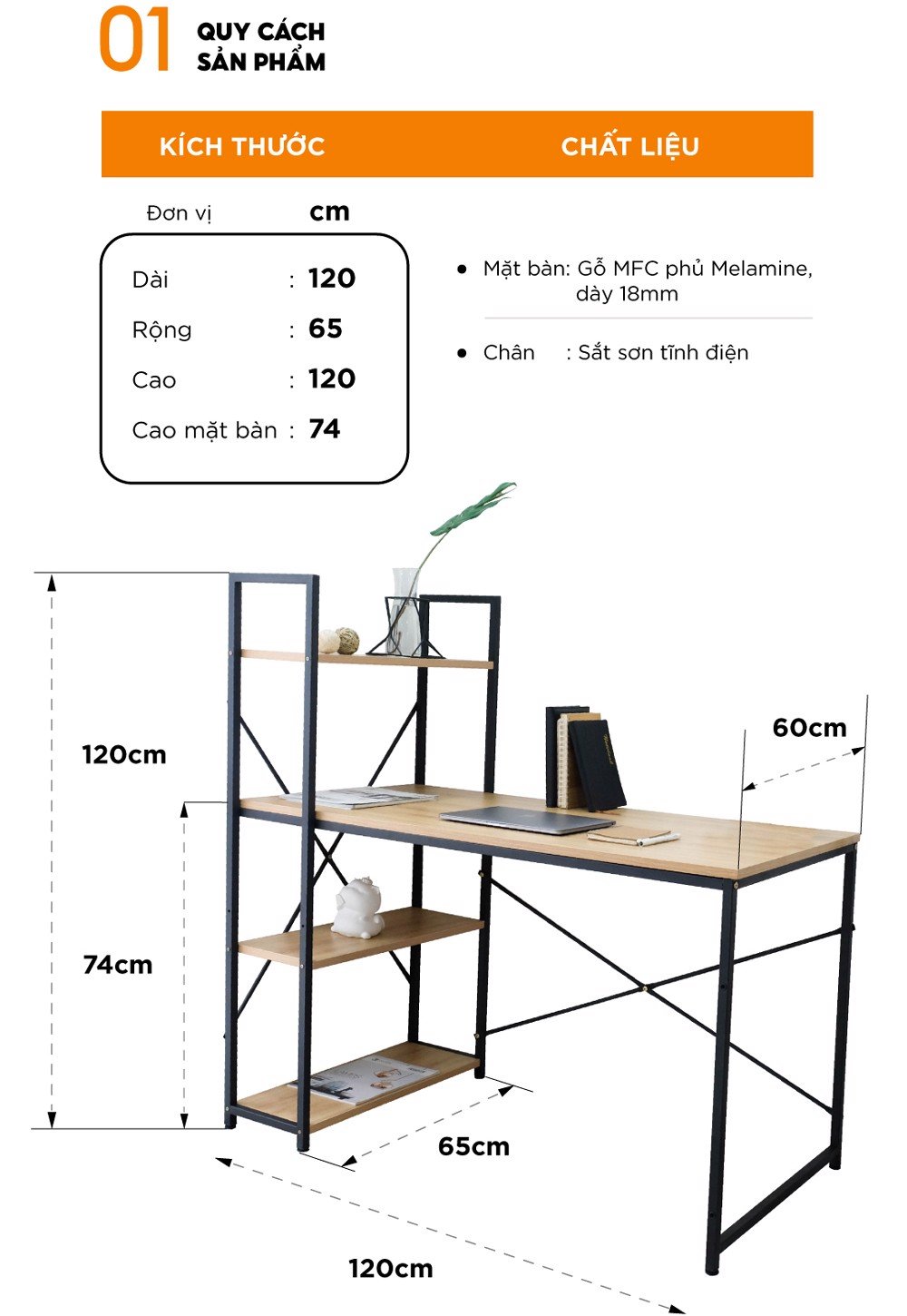 bàn làm việc neuly table